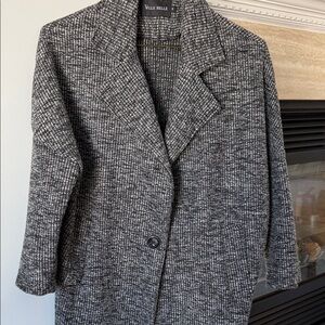 Women's Black and Gray Coat oversized style